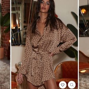 12th Tribe Satin Mini Dress